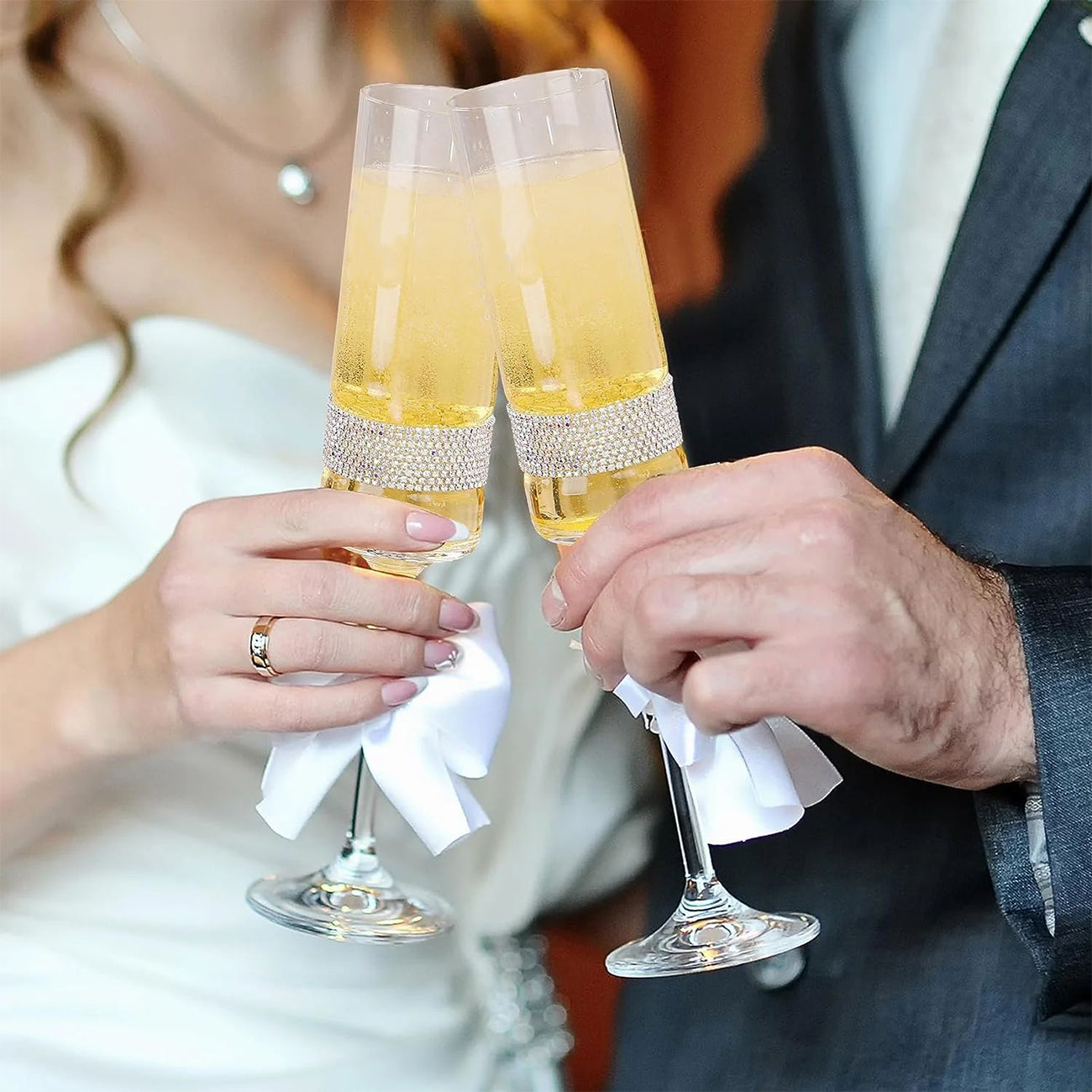 Wedding Cake Knife and Server Set, Bride and Groom Champagne Flutes Toasting Glasses Print Mr and Mrs Wedding Engagement Gifts